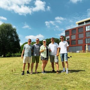 Gruppenfoto Gewinnerteam Kubb-Turnier
